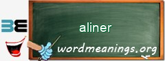 WordMeaning blackboard for aliner